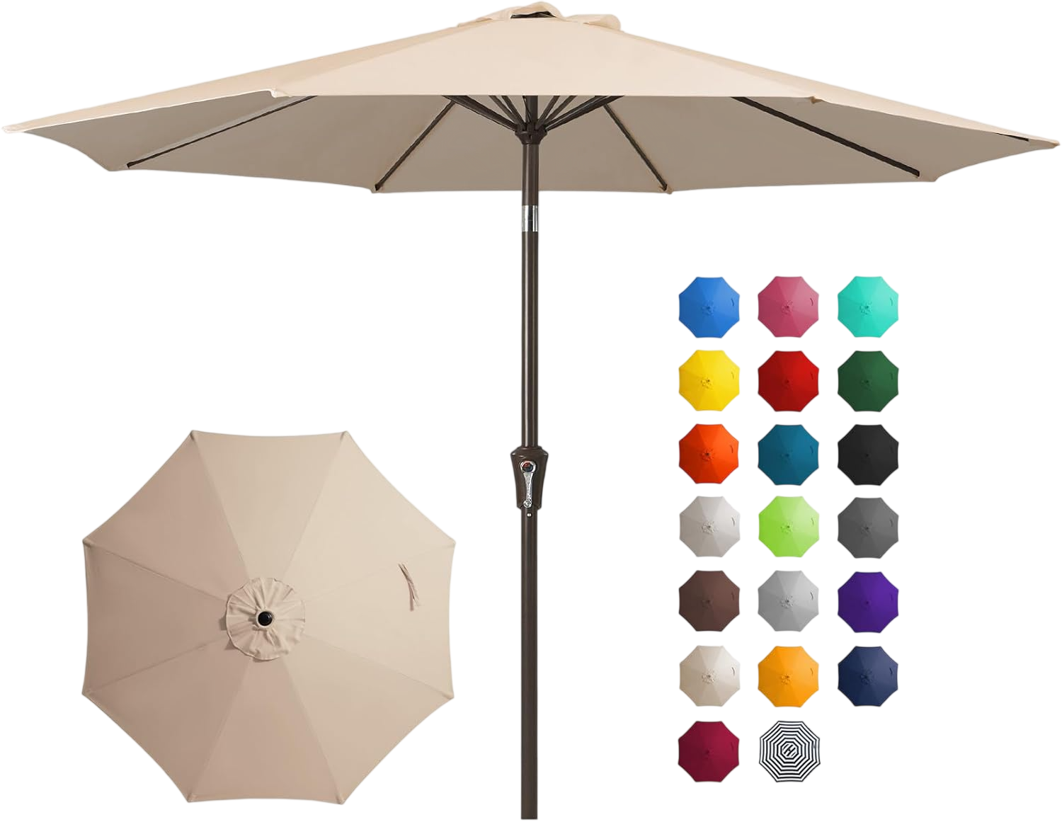 10FT Outdoor Patio Umbrella (Beige) by Jearey